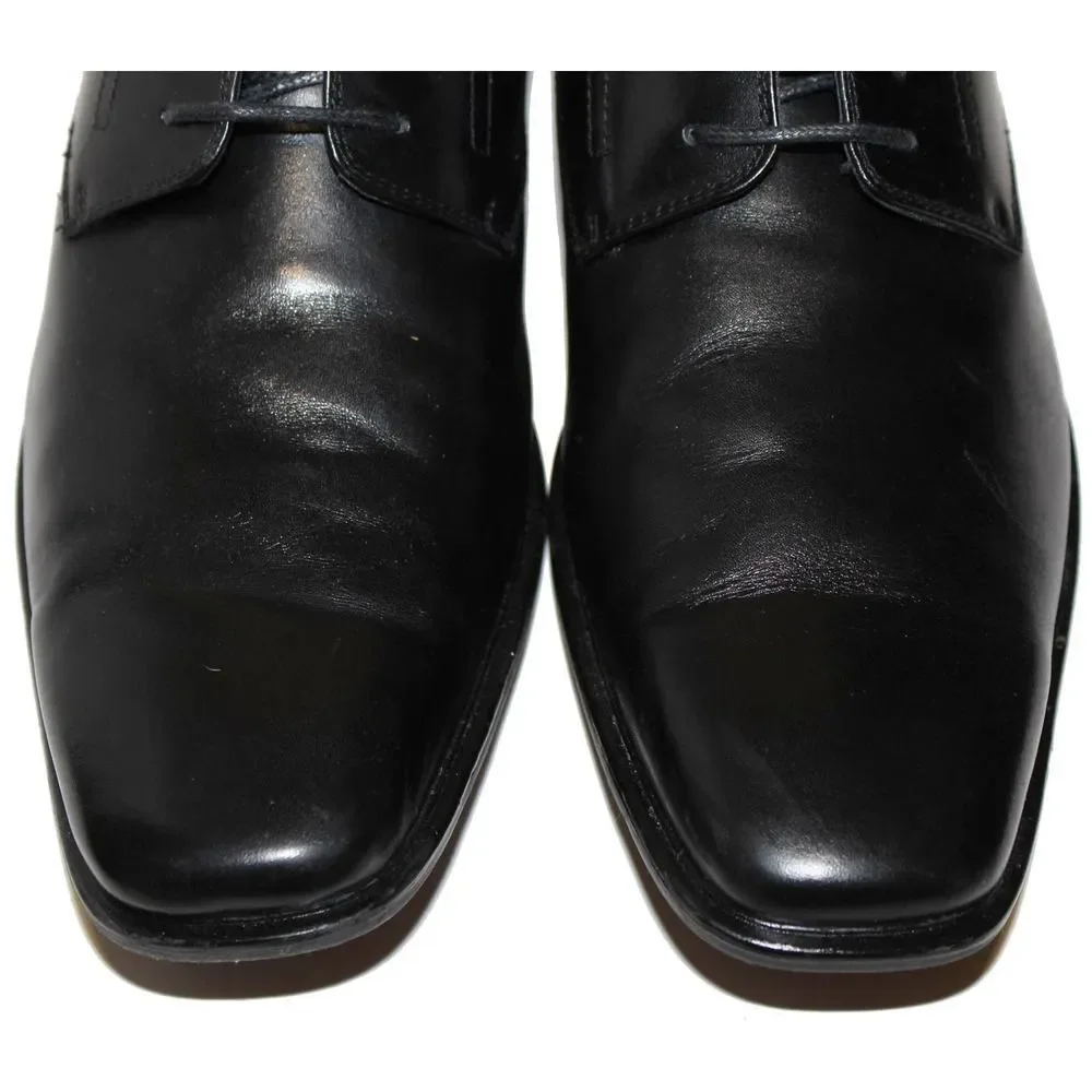 ALFANI Crown Black Leather Dress Oxfords Size 11 M